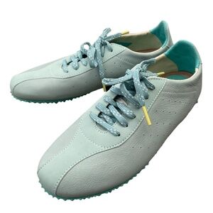 Plae Sun Amped Aqua Leather Sneakers Size Womens 6.5